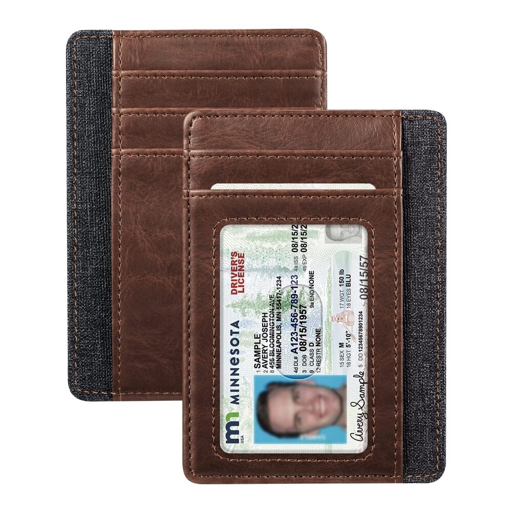 6854 Slim Minimalist Front Pocket Wallet, RFID Blocking Credit Card Holder